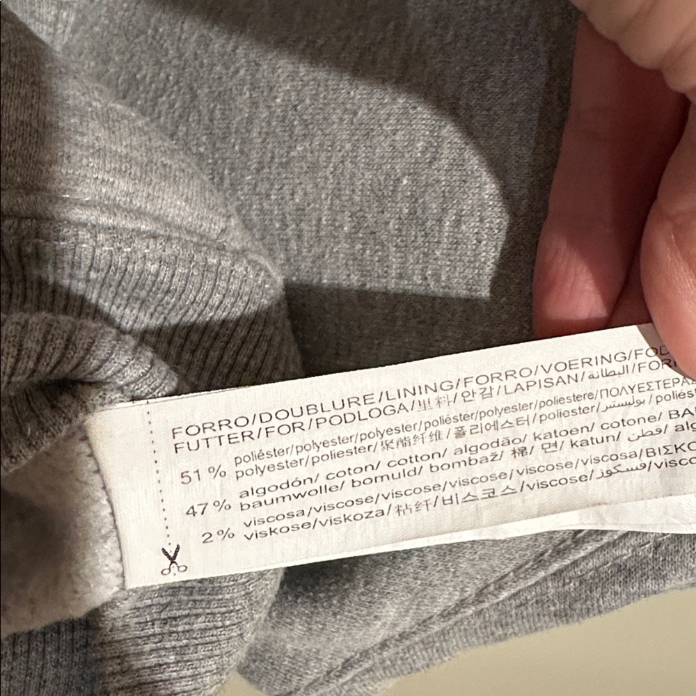 Zara Light Gray Zip-Up Hoodie - Picture 7 of 7